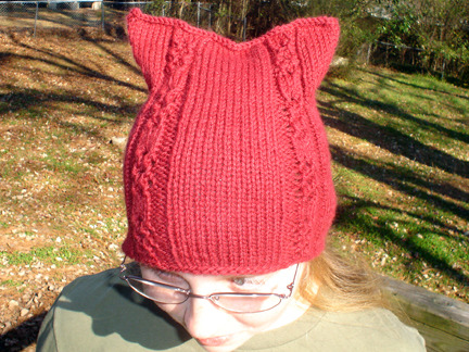 cat in hat hat pattern. snow cat hat pattern